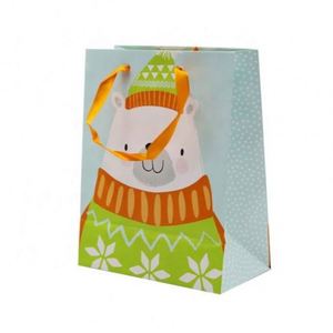 Sac en papier promotionnel personnalisé avec logo et poignée en ruban, très demandé - Product Image 2