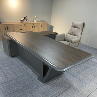 Bureau de direction moderne en bois, mobilier de bureau, bureau administratif, bureau du PDG