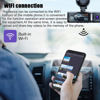Caméra de tableau de bord 4K grand angle Wifi Gps boîte noire de voiture 3 voies enregistreur de conducteur 24 heures moniteur de stationnement garde de sécurité de voiture Dashcam