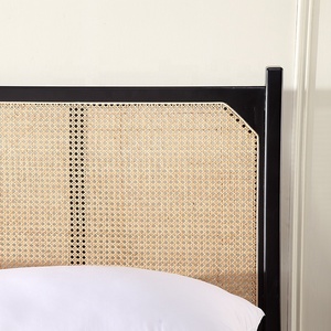 Cama doble elegante para <span class=keywords><strong>hotel</strong></span>, mueble de ratán tejido para dormitorio - Product Image 6