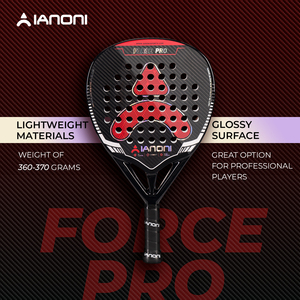 Raqueta de Pádel Caston Sports Force Pro Roja, Fibra de Carbono 3K, 38 mm, 360 g, Núcleo de EVA, Poliéster, Hecha a Mano, Resistente a Impactos, Superficie Brillante con Diseño de Diamante - Product Image 2