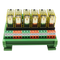 Module de relais miniature scellé RJ1S-C-D24 à 6 canaux, 24V CC 12A, carte amplificateur de puissance PLC, type rail DIN