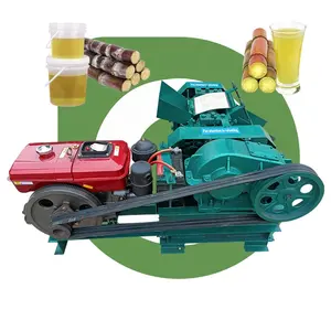 Sugarcane Juicer Crusher Commercial Industry Sugar Cane Juice Extractor Machine Diesel Engine Start Mill for Sale