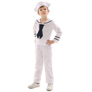 सफेद नाविक बच्चे वर्दी लड़के पोशाक बच्चों की भूमिका कोस्प्ले पोशाक पोशाक - Product Image 6