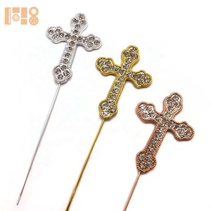 Decorazione per Torta a Forma di Croce Cristiana di Alta Qualità per Battesimi, Matrimoni, Feste e Compleanni - Topper Religioso con Strass - Product Image 6