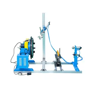 Flange tube rotate welding positioner 100kg / tube welding turntable and pneumatic gun stand arm