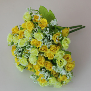 Ramo de rosas artificiales, 7 braguitas decorativas, 21 cabezas, gran oferta - Product Image 3