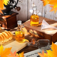 Mini bouteilles en verre en vrac vide conteneur pot 50ml 100ml whisky rhum vodka vin bouteilles en verre avec poignée en boucle couvercles en aluminium