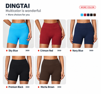 Ensemble de sport côtelé sans couture Dingtai pour femme : soutien-gorge à dos en Y rembourré et short sculptant, contrôle du ventre, séchage rapide, ensemble fitness 2 pièces