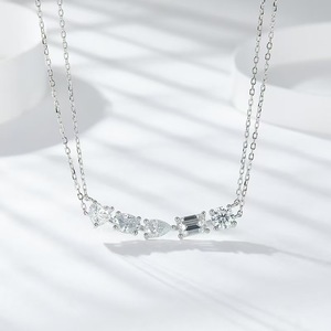 starsgem 925 silver moissanite fancy shape loose moissanite gold plated silver jewelry pendant necklace - Product Image 4