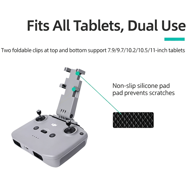 Foldable Tablet Mount for Mini 2 Air 2/2S Remote Controller No Disassembly iPad Holder Extended Clip Drone Parts Accessories