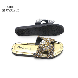 chanclas <span class=keywords><strong>doradas</strong></span> para playa ZAPATOS BARATOS Ins agradable <span class=keywords><strong>sandalias</strong></span> de las mujeres de Bangladesh caliente Sexy zapatilla - Product Image 6
