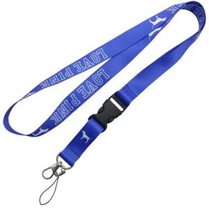 Lanyards de poliéster personalizados de alta calidad de 2.5 cm con sublimación térmica, llavero con pompón y correa, lanyards color rosa en grandes cantidades - Product Image 2