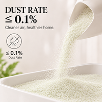 Litière pour chat en manioc en gros, agglomération rapide et ferme, faible poussière, hautement absorbante, à base végétale, biodégradable, jetable aux toilettes, OEM