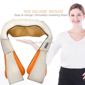 Hot selling device massager for old people energy king heated ball kneading ceragem thermal belt neck shoulder massager