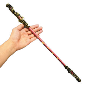 Vente en gros d'or cerceau tige métal artisanat noir mythe Wukong jeu accessoires jouets Figurines ornements modèles jouet épées - Product Image 3