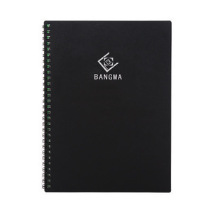 High Quality Reusable Smart Notebook Plastic Bound spiral Erasable PP cover Rocketbook Notebook with Cam Scanner