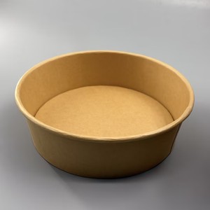 Bol en papier kraft imprimé sur mesure, à paroi simple, jetable, pour emporter, pour aliments chauds ou froids. - Product Image 1