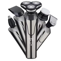 Recortadora Multifunción 5 en 1, Kit de Aseo Masculino, Afeitadora Eléctrica Recargable USB Inalámbrica y Resistente al Agua
