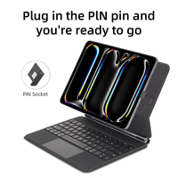 Étui Clavier pour iPad 11 et Air 11 Pouces, 12,9 Pouces et 10,9" Air 5ème et 4ème Génération avec Trackpad Multi-Touch Magic Keyboard