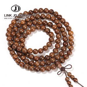 נשים jd גברים 108 תפילת עץ חרוזים מדיטציה mala ma מרגלות תכשיטים bijoux טבעי זהוב sandalwood - Product Image 6