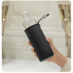 Botella de agua de borosilicato transparente, respetuoso con el medio ambiente, cristal estético <span class=keywords><strong>2022</strong></span>, 550ml, sello de tiempo - Product Image 3