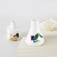 Diffuseur de roseaux d'aromathérapie avec logo de marque personnalisé Ensemble de flacons en verre de parfum d'huiles essentielles pour la maison et le bureau