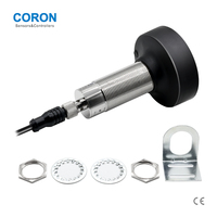CORON QR73T-D600I-G Sensor Ultrasonik Reflektif Baja Tahan Karat IP67 12-24VDC Analog 4-20mA Output Konektor M12 6