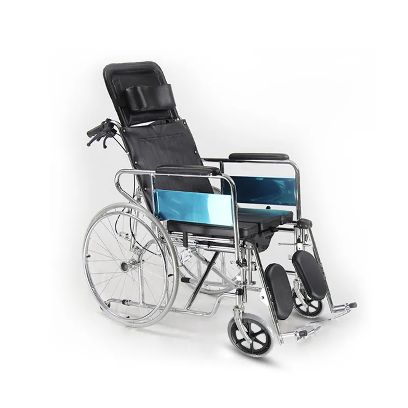 便器折りたたみ式ポータブルリクライニング車椅子便器椅子付きハイ背もたれ車椅子