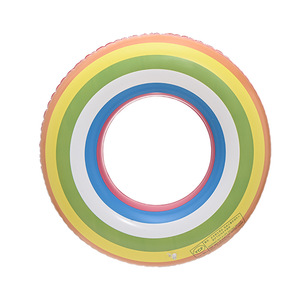 Rainbow Inflatable Swimming <b>Ring</b> For Children 60-100cm Thickened Double Layer Play Equipment - Product Image 3