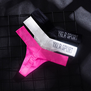 Mutande da donna Sexy senza cuciture di alta qualità stile sportivo americano a maglia <span class=keywords><strong>perizoma</strong></span> <span class=keywords><strong>con</strong></span> alta elasticità - Product Image 1