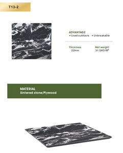 Cubierta de Mesa de Piedra Negra Moderna con Vetas Blancas, Borde Recto, para Uso en Escuelas y Hoteles, Resistente al Agua y Ecológica - Product Image 6