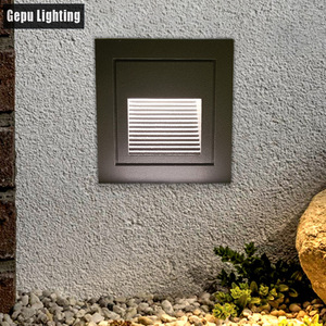 Lumière encastrée LED pour marches GP-Q503, 12 perles LED, éclairage extérieur mural pour escaliers, allées, coins et chemins - Product Image 1