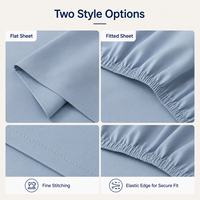 Parure de draps en coton 100% personnalisée, drap-housse doux, respirant, respectueux de la peau, textile de maison, ensemble de literie OEM ODM
