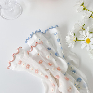 Nuove <span class=keywords><strong>Calze</strong></span> da Donna a Metà Polpaccio 2026 CE Oeko-Tex <span class=keywords><strong>100</strong></span>, Sottili Estive in Seta di Vetro, Floreali Dolci Lolita, Trasparenti in <span class=keywords><strong>Cotone</strong></span> - Product Image 4