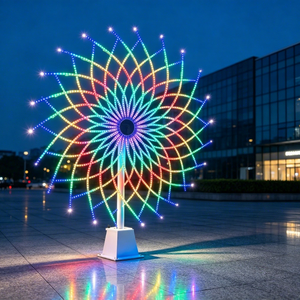 Large Christmas Firework <b>Tree</b> Decorative <b>Lighting</b> with Programmable <b>LED</b> Effects for Landmark Festival Installations - Product Image 1