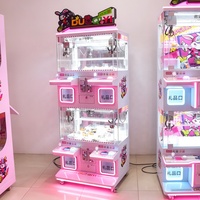 Mini machine à griffes 4 joueurs, à monnayeur, jeu de grue à poupées, distributeur de jouets d'arcade, prix en peluche pour enfants, Hecsking Metal