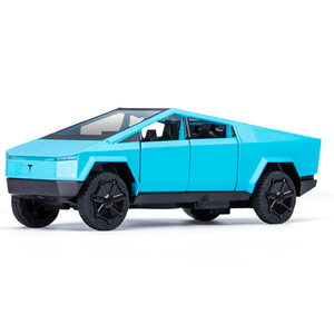 Fabricación OEM, Modelo de Auto de Juguete de Metal Fundido a Presión a Escala 1:32, Camioneta <span class=keywords><strong>Tesla</strong></span> con Luz y Sonido, Funciona con Baterías AG13 - Product Image 5
