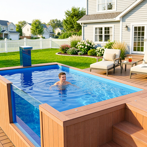 สระว่ายน้ำไฟเบอร์กลาสสำเร็จรูปสำหรับครอบครัว สระสปาสำหรับกลางแจ้ง สระว่ายน้ำสำหรับเด็ก - Product Image 5