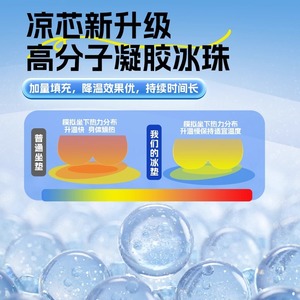 Zhuochen <b>Cooling</b> Seat Cushion, Water <b>Pad</b>, Water Bag, Summer <b>Cooling</b> Gel Buttock <b>Pad</b> for Students to Cool Down After Sitting for - Product Image 3