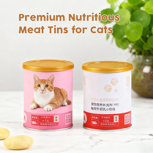 Boîte de conserve pour nourriture pour chats à ouverture facile, boîte vide pour <span class=keywords><strong>caviar</strong></span> avec couvercle, nourriture pour chats en conserve, boîtes de viande nutritives de qualité supérieure pour chats, bouteilles pour animaux de compagnie - Product Image 4