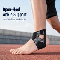 Attelle de cheville ultra-fine à talon ouvert, soutien stable des articulations, protection anti-entorse, fixation respirante pour la course et le basketball