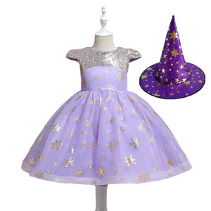 Girls <b>Red</b> <b>Sequin</b> Snowflake Dress Cap Sleeve Party Costume Winter Holiday Dress - Product Image 4