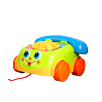 Interactive Educational Push Pull Baby Toy Cartoon Handle Keyboards Musical 5-Scale Functions 6-Piece ABS Toy Musical Instrument