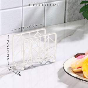 Servilletero de metal resistente y resistente con bordes lisos para un fácil almacenamiento en cocinas y oficinas - Product Image 3