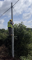 Poteau utilitaire en PRV/FRP haute performance résistant aux UV, poteau de transmission électrique en fibre de verre pour environnements difficiles