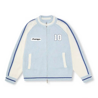 Pull avec LOGO personnalisé hiver hommes tricots décontractés mode pull à fermeture éclair graphique survêtement pull tricoté veste de course vintage