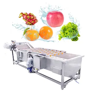 Commercial Automatic Cassava Onion Carrot Potato Ginger Yam Root Wash Peel Clean Line / Ginger Peeling Washing Machine
