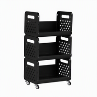 Chariot de rangement de cuisine multi-niveaux sur pied, mobile, multifonctionnel pour la maison et les légumes