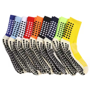 OEM Custom Logo Sports Crew Socks, Anti <b>Slip</b> Basketball Soccer Football Grip Socks with Cushion Sole - Product Image 3
